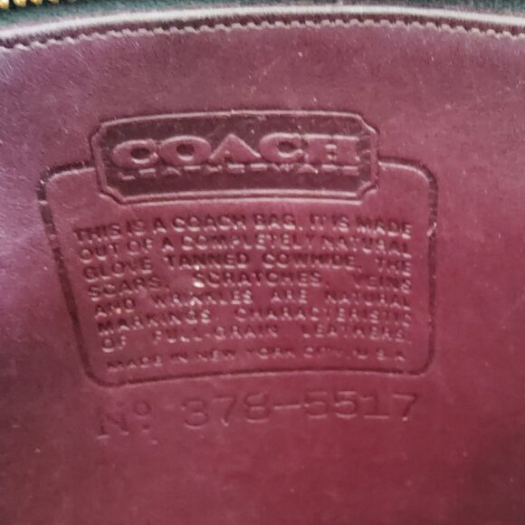Vintage Coach Messenger Crossbody New York City in Burgundy +Original Hangtag - Picture 9 of 10
